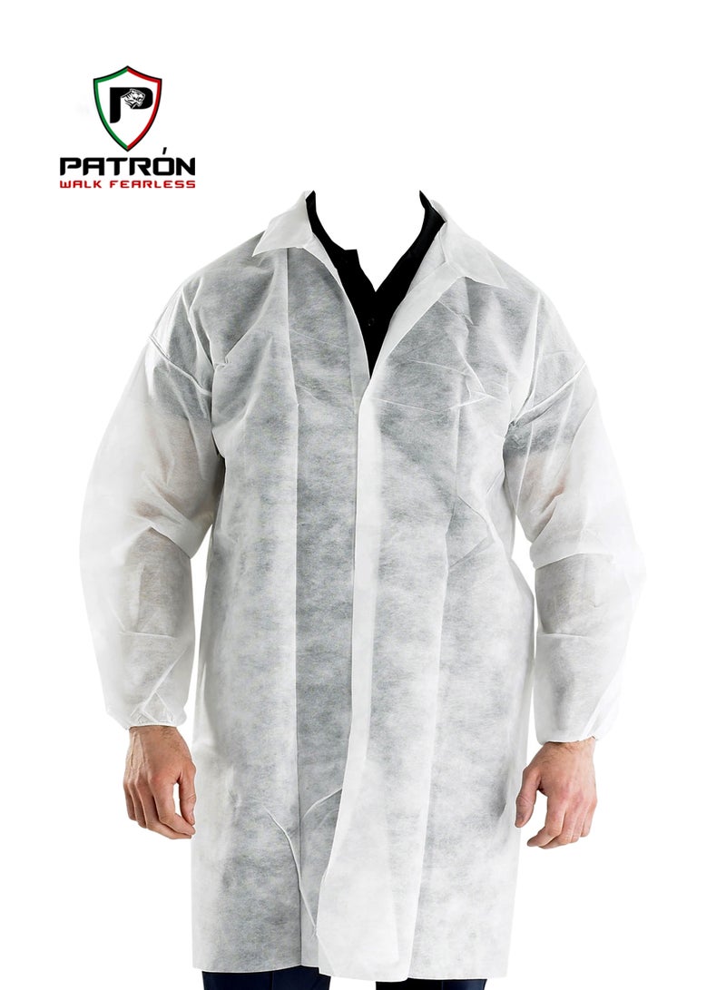 Patron Disposable Visitor Coat 40 GSM Pack Of 100