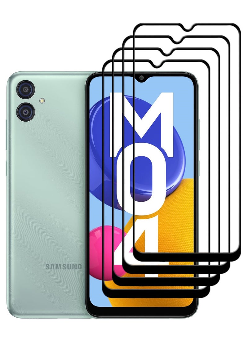 ACLIX 4 Pieces Antistatic ESD Dustproof Premium Quality High Definition Tempered Glass Screen Protector Designed For Samsung Galaxy M04 - Image 1