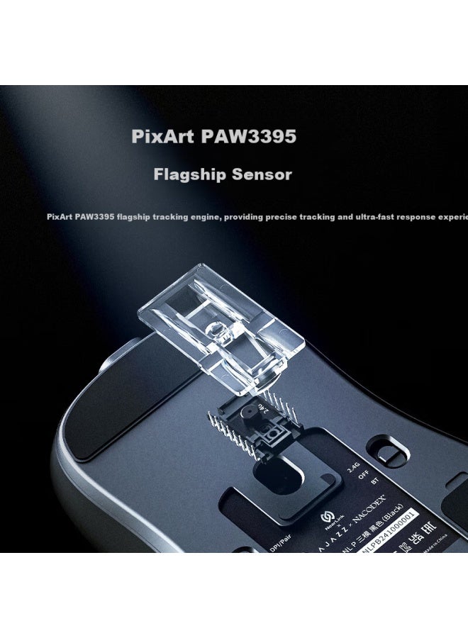 Ajazz Aj159Nl Star Flash Three-Mode Mouse 800Mah Long Battery Life One Billion Microswitches Original Paw3311 About 61G Lightweight Gaming Mouse White - Image 5