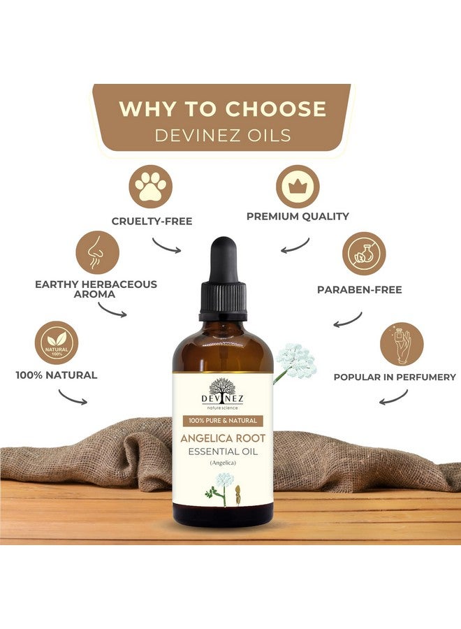 Devinez Premium Angelica Root Essential Oil - (50ml), Undiluted, in Amber Glass Bottle, for Skin Care, Acne, & Aromatherapy, coughs, cold, congestions - Image 5