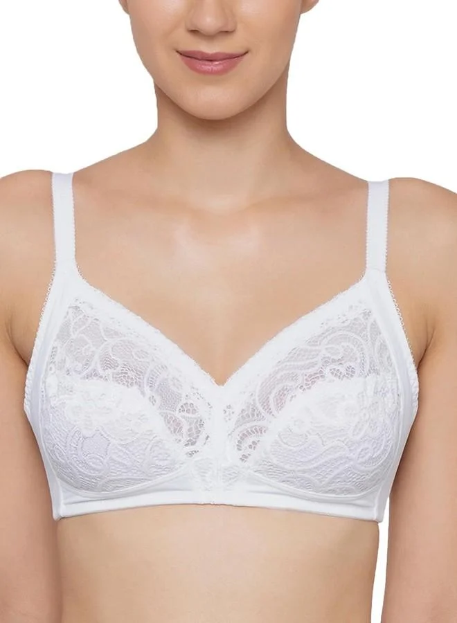 ترايامف Triumph International Women's Non Padded | Wire Free | Doreen 34C White | Full-Coverage Bra | Pack of 1