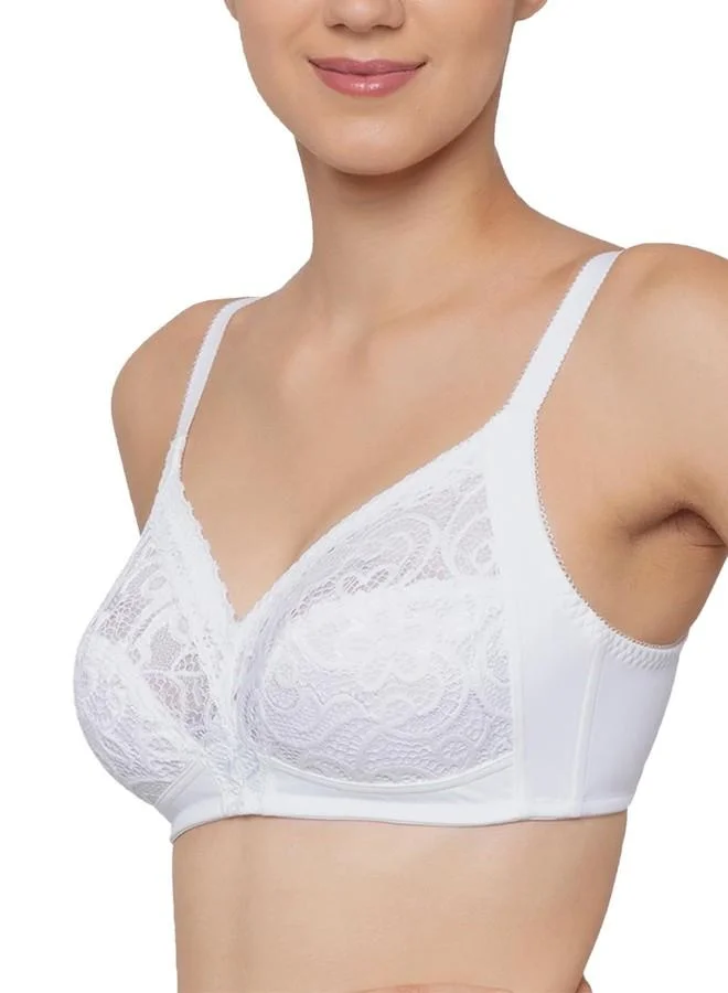 ترايامف Triumph International Women's Non Padded | Wire Free | Doreen 34C White | Full-Coverage Bra | Pack of 1