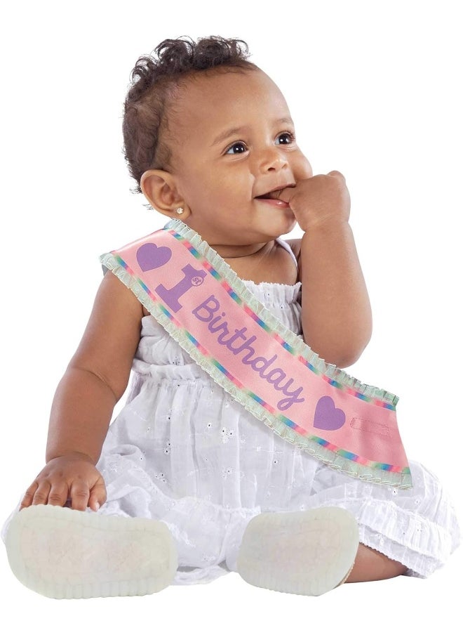 Amscan - 1st Birthday Sash I Pink I Girl I 1 Pc - Image 1