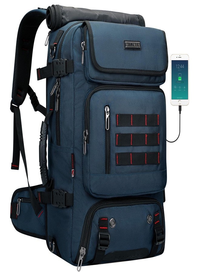 WITZMAN Carry on Travel Backpack for Men Airline Approved Convertible Nylon Duffle Backpack Luggage Bag, Blue, Travel Backpacks - Image 1