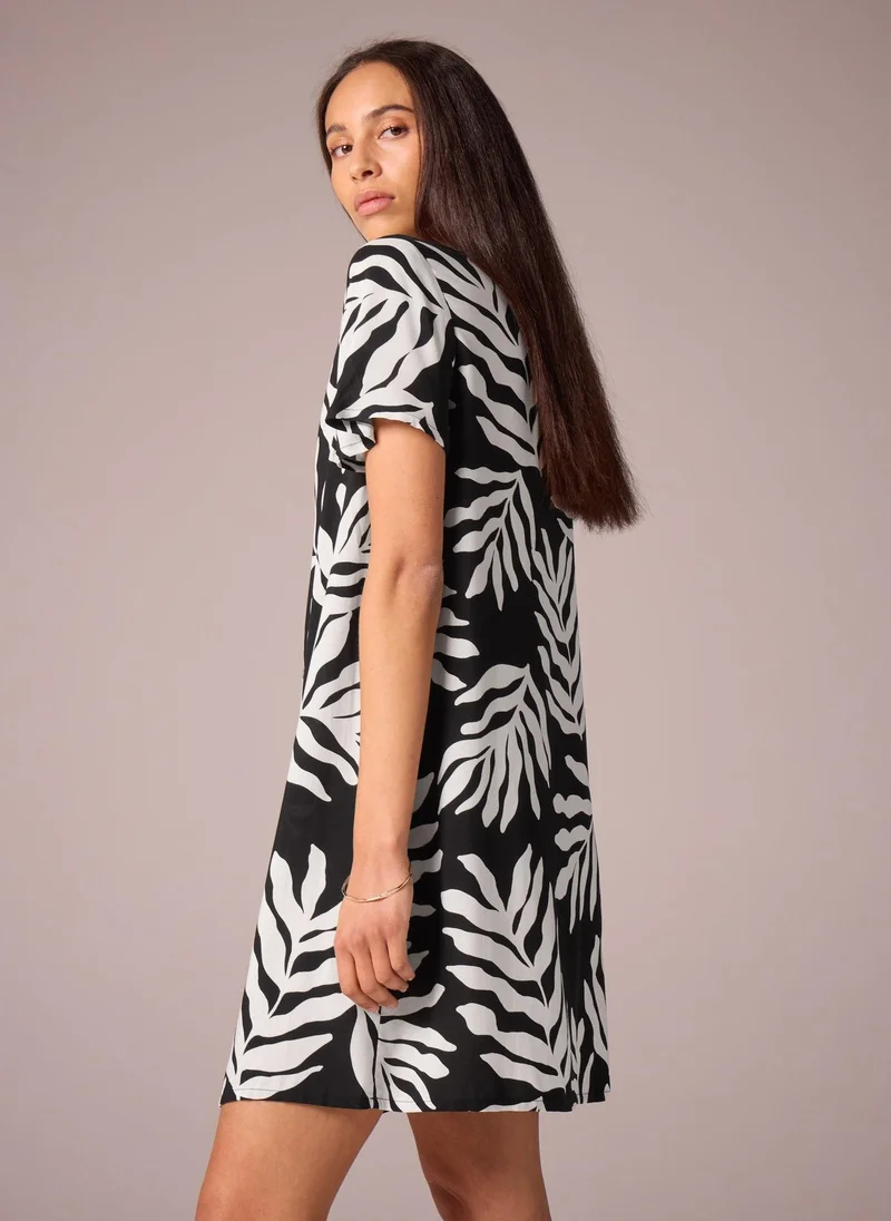 Matalan Black Leaf Popover Tunic Dress