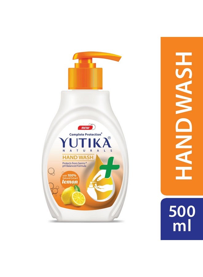 Yuthika Hand Wash | Liquid Hand Wash With 100% Natural Lemon Extract | Ph-Balanced Formula For Germ Protection | 500Ml (Pack Of 1) - Image 2