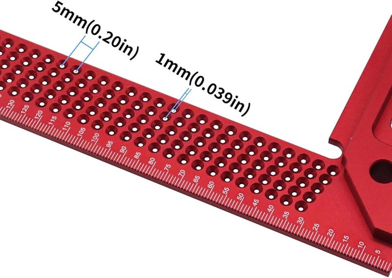 45 90 Degree Right Angle Scriber 300MM Woodworking Layout Positioning Marking Ruler - Image 5