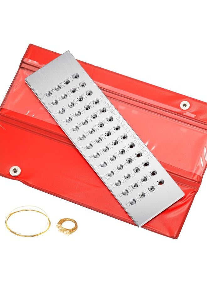 NEWTRY 0.26-4.0mm Class A Stainless Steel Wire Drawplate Drawing Plate Tungsten Carbide 52 Round Holes for Jewelry Making 0.26-4.0mm 0.26-4.0mm - Image 1