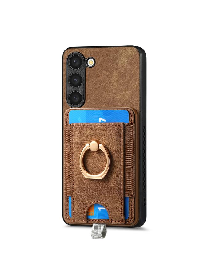 اس-توب جراب هاتف جلدي لهاتف Samsung Galaxy S24 Ultra 5G بتصميم كلاسيكي مع حقيبة بطاقات مغناطيسية قابلة للفصل - Image 2