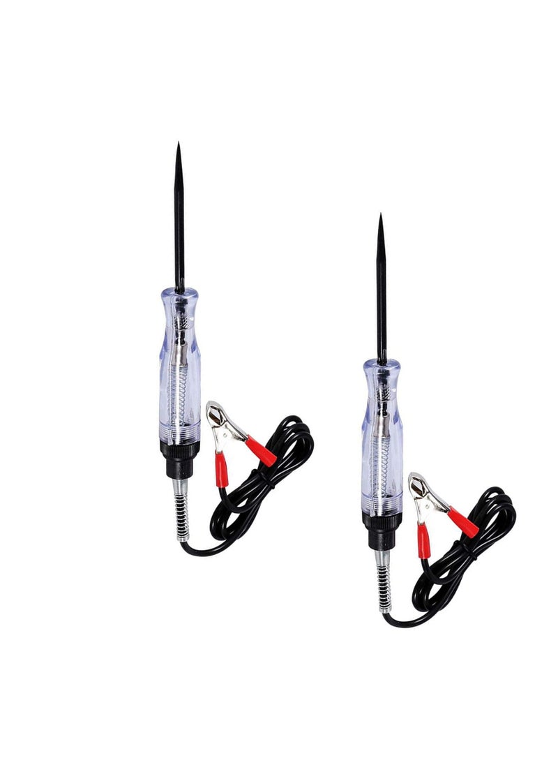 SUNSAR 2 Pcs 6-12-24V DC Car Circuit Tester Light, Automotive Electrical Volt Test Light/Long Probe for Wire/Fuse/Socket and More  - Image 1