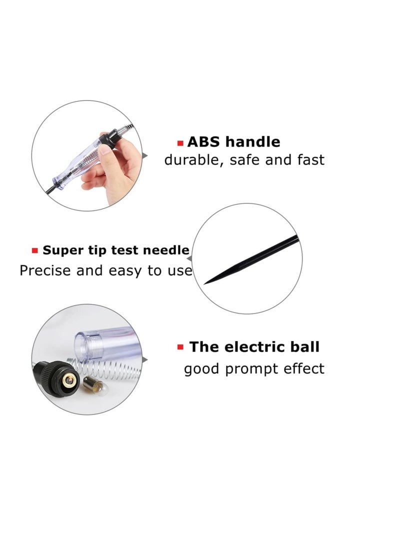 SUNSAR 2 Pcs 6-12-24V DC Car Circuit Tester Light, Automotive Electrical Volt Test Light/Long Probe for Wire/Fuse/Socket and More  - Image 3