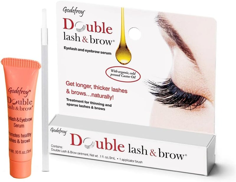 Godefroy Double Lash & Brow Eyelash and Eyebrow Growth Serum with Applicator Brush - 3ml - Image 1