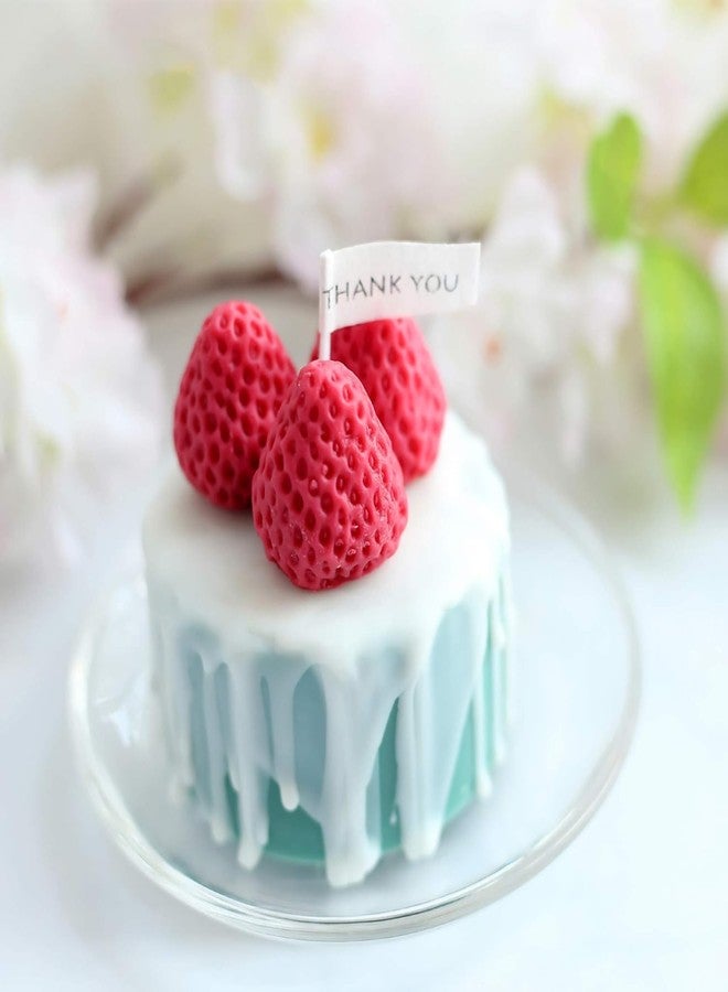 Skytail 2pc Strawberry Silicone Molds Fruit Candle Moulds for Candle Making Cake Fondant Decorating Chocolate Candy Food melts Dessert Pastry wax melts Polymer Clay Resin Soap Crafting Projects Clay Molds - Image 3