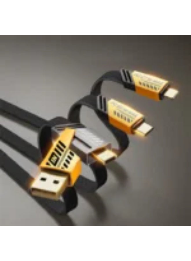 Hock Hook 4-in-1 Fast Charging Cable, 1m Multi-Function Fabric, 65W/27W - Image 2