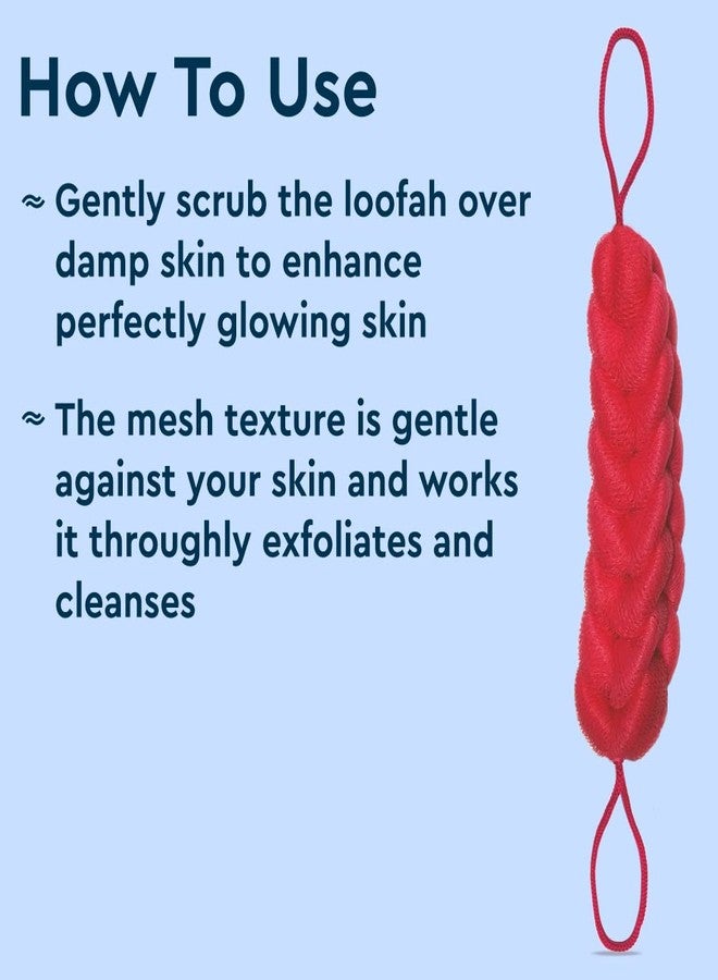 GUBB Back Scrubber For Bathing Exfoliating bath sponge shower pouf loofah back scrubber mesh strap skin washer with rope handles (Pack of 3) - Image 5