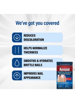 Kerasal Nighttime Renewal Fungal Nail Patches 14 Patch Overnight Nail Repair For Nail Fungus Damage 8Hour Nail Treatment Restores Healthy Appearance  - Image 3