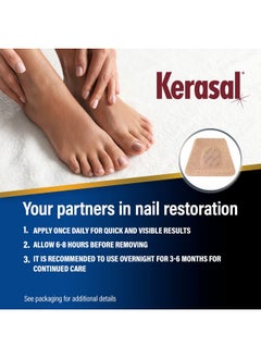 Kerasal Nighttime Renewal Fungal Nail Patches 14 Patch Overnight Nail Repair For Nail Fungus Damage 8Hour Nail Treatment Restores Healthy Appearance  - Image 5