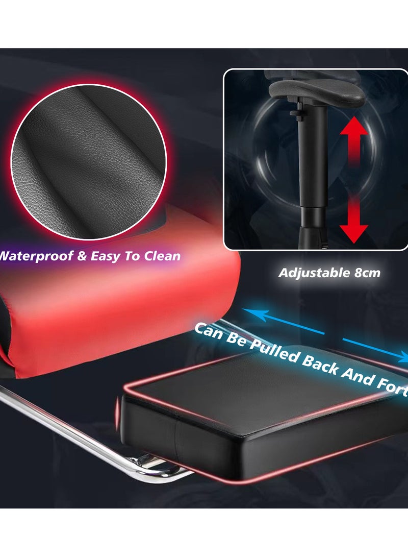 Gaming Chair Gaming Office Chair with Footrest Ergonomic Leather Video Game Chair Adjustable Armrest High Back Gamer Chair with Headrest and Lumbar Support - Image 2