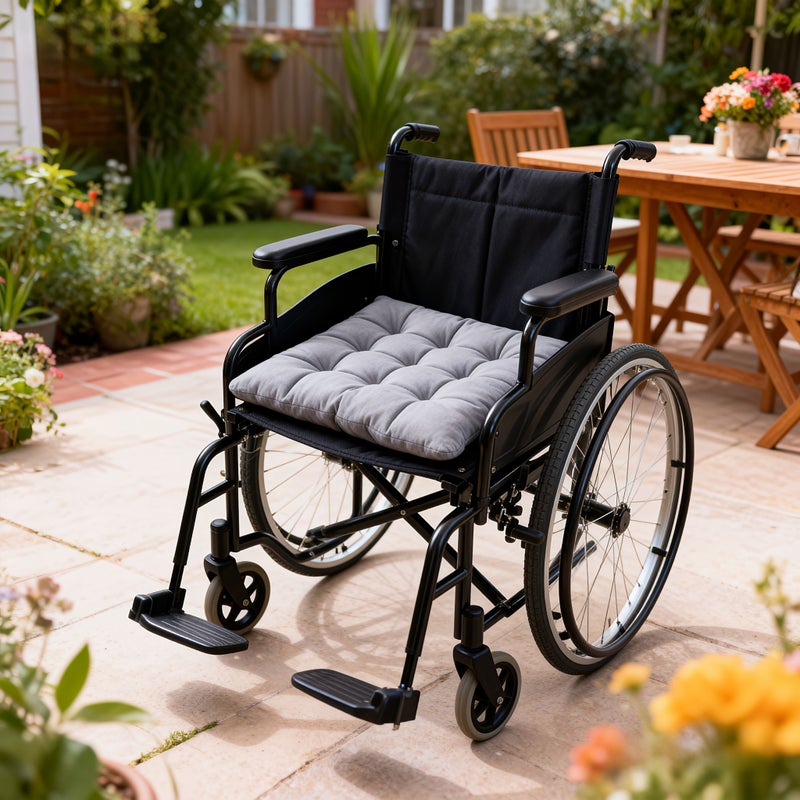 Black Cushion Anti Pressure Sore Soft Hip Support With Straps Coccyx Care Home Essentials - Image 4