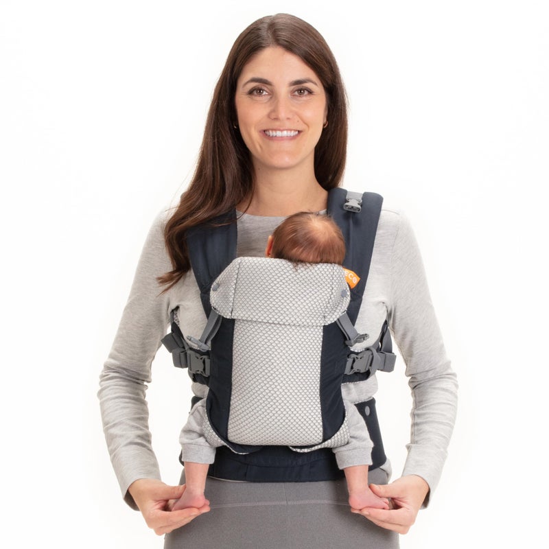 Beco Gemini Baby Carrier from Newborn to Toddler - Certified Ergonomic Newborn Baby Carrier for Infants and Children of 7-35 lbs - M Shape, Adjustable Seat, Breathable 3D Mesh (Cool Navy) - Image 1