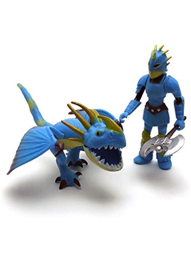 Dragons & Vikings Action Figures | Light Fury, Night Fury, Deathgripper, Monstrous Nightmare, Deadly Nadder, Hiccup, Astrid Hofferson, Snotlout Jorgenson | Set of 8 Pcs  - Image 2