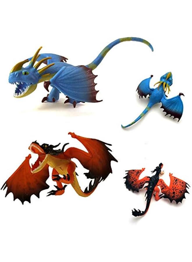 Dragons & Vikings Action Figures | Light Fury, Night Fury, Deathgripper, Monstrous Nightmare, Deadly Nadder, Hiccup, Astrid Hofferson, Snotlout Jorgenson | Set of 8 Pcs  - Image 5
