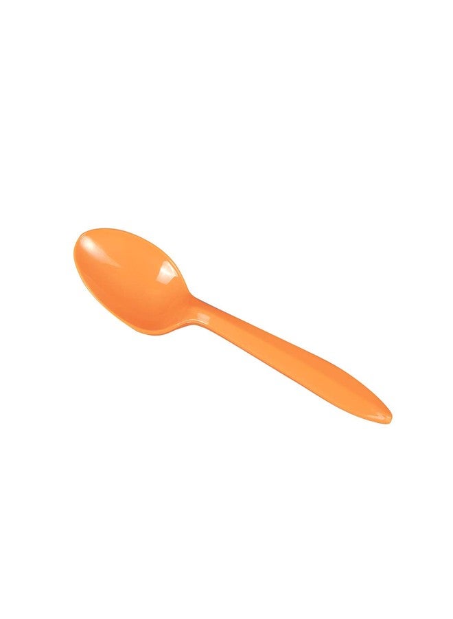Karat U2008 (Orange) 5" PP Medium-Weight Disposable Teaspoon, Orange (Pack of 1000) - Image 2