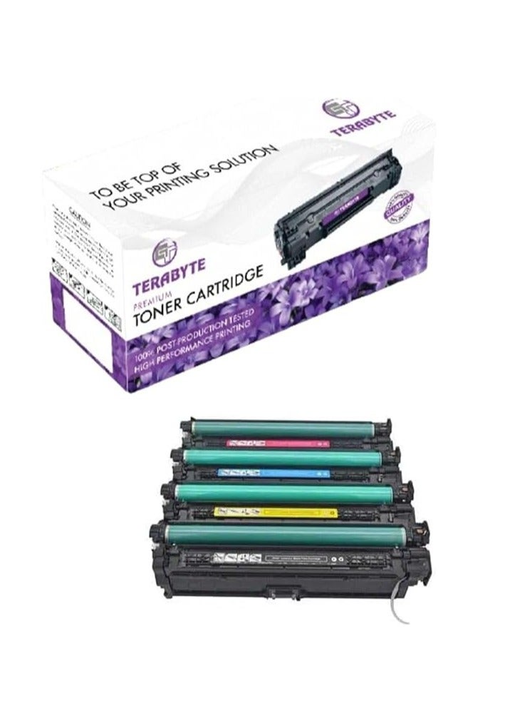 Terabyte 064 مجموعة حبر متوافقة مجموعة خراطيش حبر متوافقة للاستخدام في i-SENSYS LBP 722 Cdw، LBP 732 Cdw، MF 832 Cdw، MF 842 Cdw (أسود، سيان، أصفر، ماجنتا) - Image 1