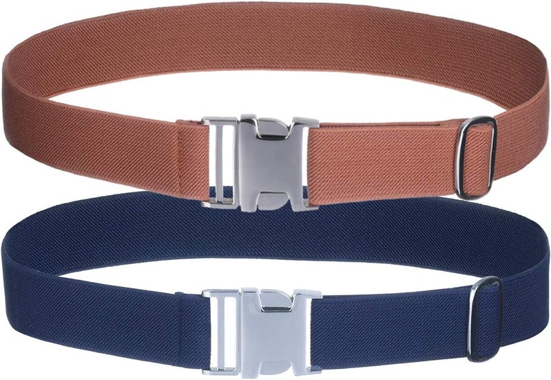 AWAYTR Kids Toddler Belt for Boy - 2 Pack Easy to Use Zinc Alloy Buckle Belts for 2-12 Boys and Girls - Image 1