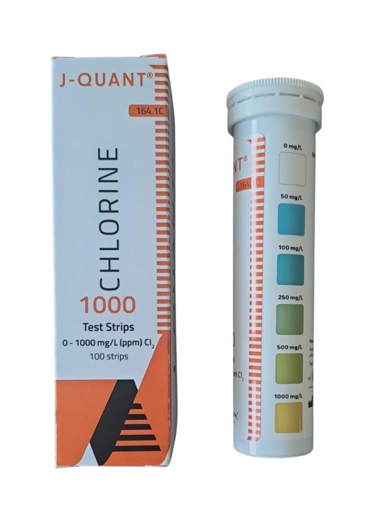 JONSON TEST PAPERS J-Quant Chlorine Test Strips, 1000ppm