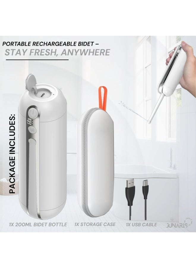 جوناريس بيديه محمول قابل لإعادة الشحن للنساء أثناء السفر، بيديه كهربائي شخصي محمول باليد للرجال، شطاف محمول، بيديه قابل لإعادة الشحن للسفر والتخييم، بخاخ دش، شطاف المسافر - Image 3