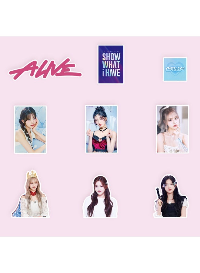 NIBEMINENT 96 Pcs Kpop IVE IVE WORLD TOUR ALIVE Deco Kit Waterproof Stickers, High Definition Printing Bright Colors, Suitable for Laptop Skateboard Luggage Water Bottle Guitar DIY - Image 2