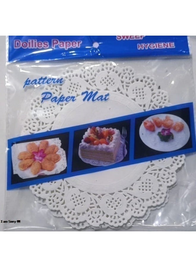 بروماس مفارش ورقية دائرية من الدانتيل للتقديم والتزيين