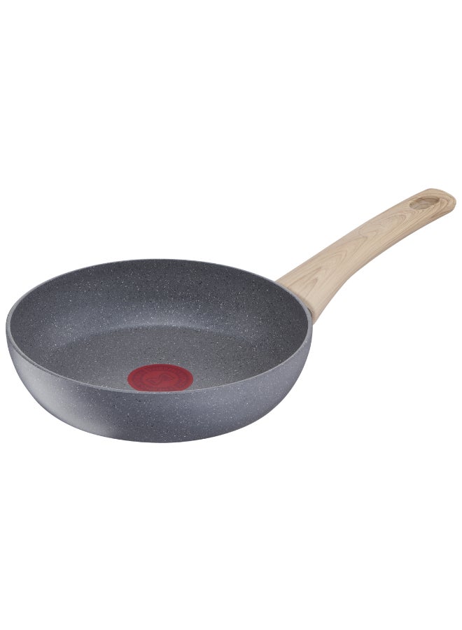 TEFAL Frying Pan | Natural Force 22 cm Frypan |Easy cleaning | Mineralia+ non-stick coating | Natural minerals | Thermo-signal | Healthy cooking | Safe | Made in France | 2 Years Warranty | G2660332 Grey - Image 1
