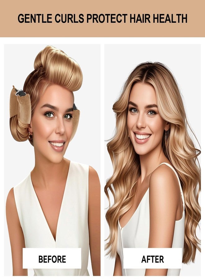 مجموعة توغايو للعناية بالشعر الليلي بدون حرارة - بكرات شعر مخملية جامبو - Image 4