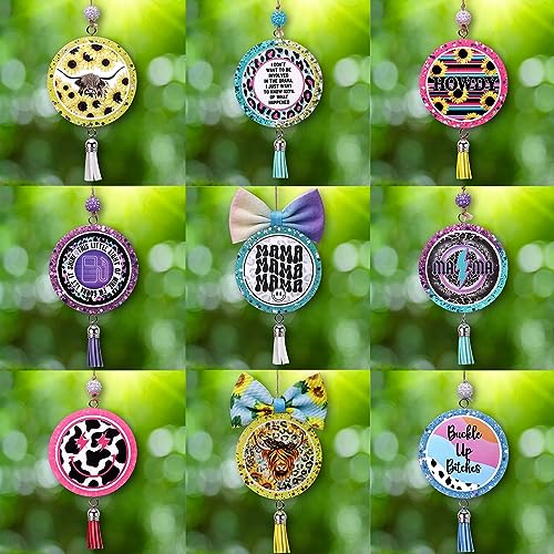 MUBYOK M421 Car Freshie Supplies Starter Kit with 1LB Scented Aroma Beads,3 inch Circle Silicone Molds and CardStock(Make 9 Freshies) - Image 3