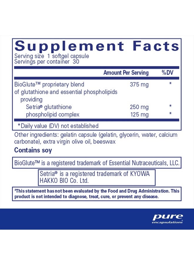 Pure Encapsulations Liposomal Glutathione - Immune Support & Liver Detox* - Antioxidant Protection - with Setria Glutathione - Non-GMO - 30 Softgel Capsules - Image 2