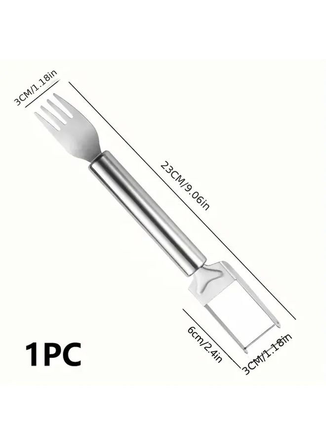 Double Headed Melon Splitter Knife Fork Combo Effortless Cutting Serving Perfect Cubes Slices - Image 3