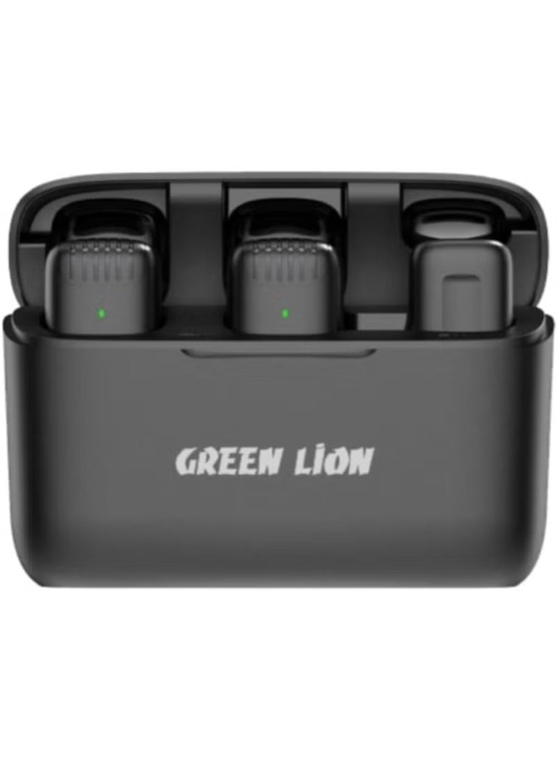 GREEN LION J13 Wireless Microphone Mic, Noise Reduction Lapel Mic with Charging Case, Dual Channel Wireless Mic for YouTube, Video Recording, Facebook, Compatible with Type-C & iPhone - Image 2
