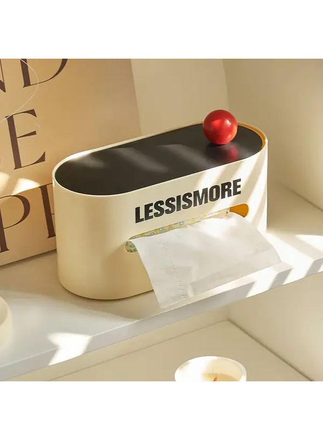 Creamy White Minimalist Tissue Box With Durable Plastic Rectangular Dust Cover Design For Living Room Bedroom Dining Table Bathroom Modern Home Decor Organizer - Image 4