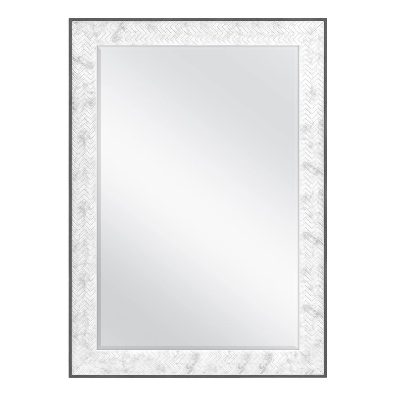 MCS MCS Wall Mount 24x36 Inch Chevron 30x42 Overall Size Marble Mirror 30 x 42 Inch 