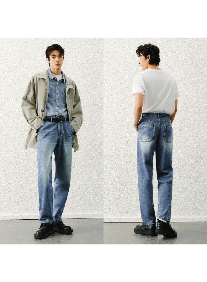 Semir Men's Pure Cotton Spring Retro Washed Jeans Fashionable All-match Tapered Pants 109125124102 - Image 1