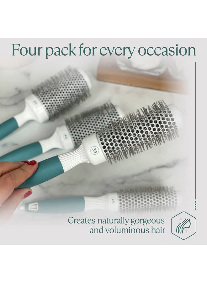 Osensia Round Brush Set for Blow Drying and Styling - Ceramic Ionic Thermal Brushes, Wet Hair Brush Bundle with Travel Bag for Women and Men - Image 2