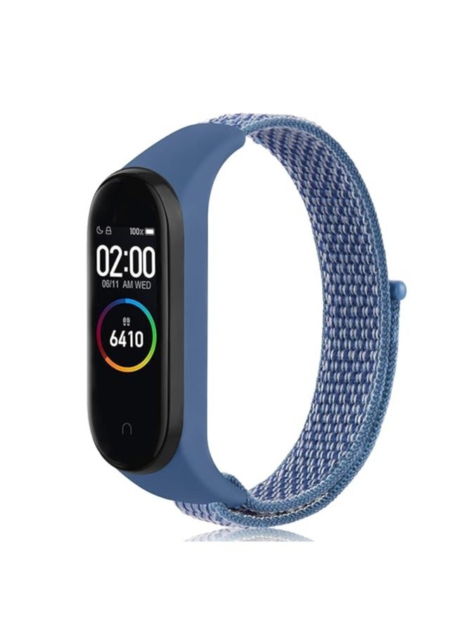 سوار نايلون متوافق مع سوار Oppo Band – بديل مريح وقابل للتعديل بتصميم قوي وجذاب للرجال والنساء – منتج عالي الجودة (أزرق)