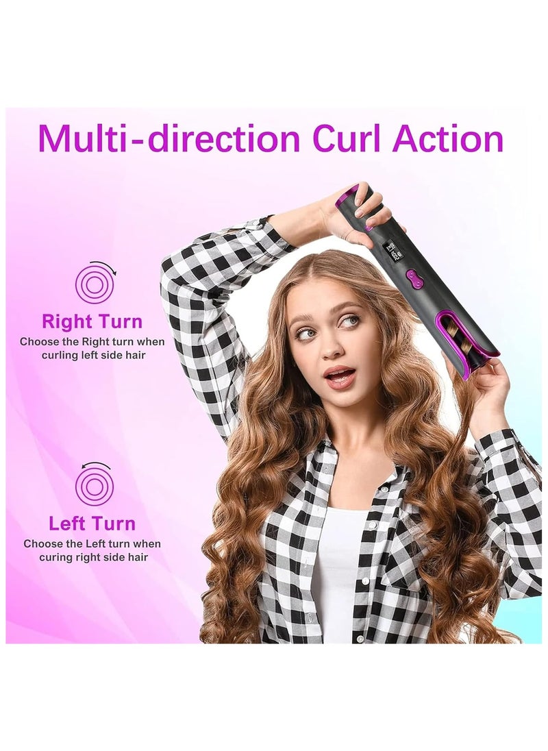 General - Cordless Automatic Curling Iron - Portable Electric Curling Iron with LCD Display, Fast Heating Curling Iron Rechargeable Styling Tool - Image 1
