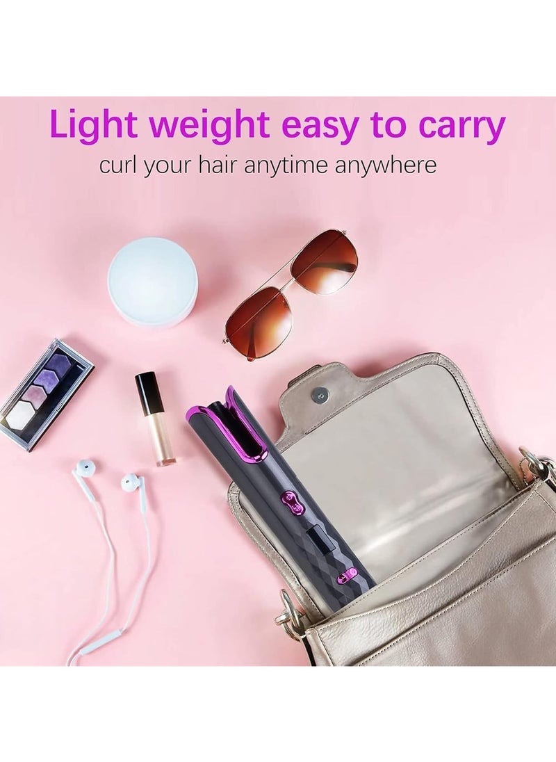 General - Cordless Automatic Curling Iron - Portable Electric Curling Iron with LCD Display, Fast Heating Curling Iron Rechargeable Styling Tool - Image 1