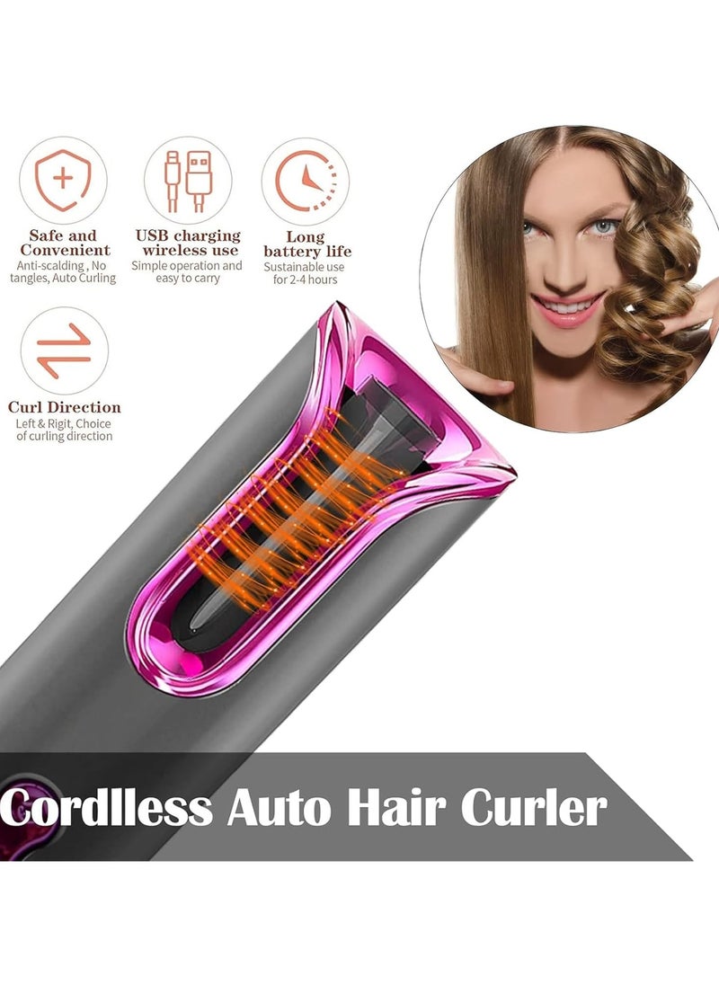 General - Cordless Automatic Curling Iron - Portable Electric Curling Iron with LCD Display, Fast Heating Curling Iron Rechargeable Styling Tool - Image 1