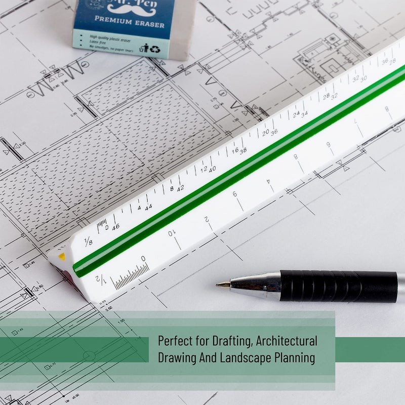 Mr. Pen Architectural Scale Ruler, 12" Plastic Architect Scale - Image 5