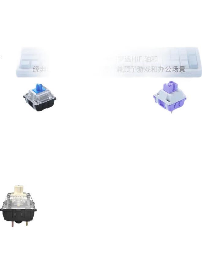 Daryo Dareu Ek815Pro Mechanical Keyboard, Wired Gaming Keyboard With 98-Key Layout, Multimedia Knob, Full Anti-Ghosting Backlit Colorful Keyboard, Black And Gray, Blue Switch - Image 3