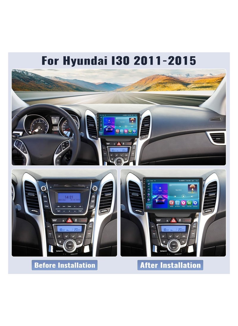 SHEZA STAR - Android Car Stereo for Hyundai i30 Elantra GT 2011-2017 2GB RAM 32GB ROM Support Carplay, Mirror Link Wi-Fi BT, Radio GPS Navigation, 9 Inch IPS Touch Screen with AHD Camera Included - Image 1